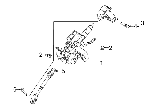 2020 Ford EcoSport Steering Column & Wheel, Steering Gear & Linkage Diagram 2 - Thumbnail