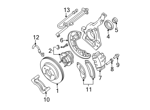 2005 Ford Explorer Sport Trac Front Brakes Diagram 2 - Thumbnail