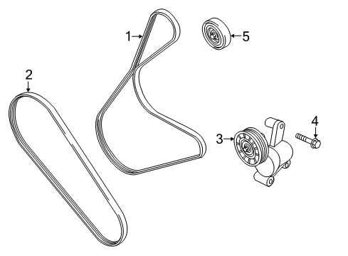 2017 Ford Escape Belts & Pulleys, Cooling Diagram 2 - Thumbnail