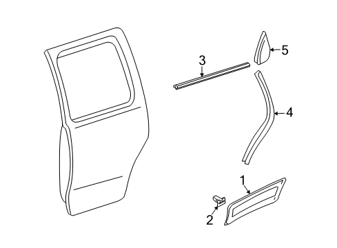 2007 Mercury Mariner Panel Assembly - Outside Finish Diagram for 5E6Z-7825557-AAPTM