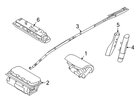 2019 Ford Explorer Air Bag Components Diagram 1 - Thumbnail