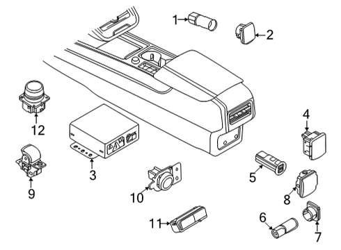 2021 Lincoln Corsair Center Console Diagram 2 - Thumbnail