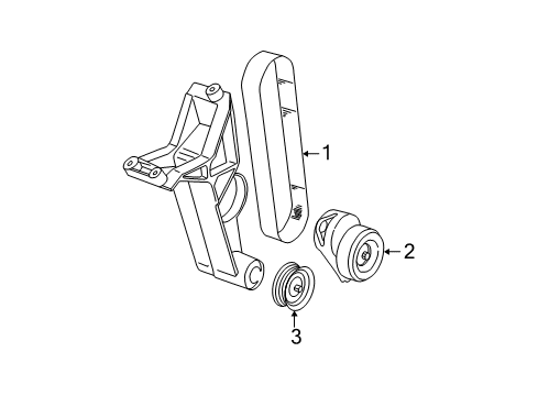 2001 Ford Explorer Belts & Pulleys Diagram