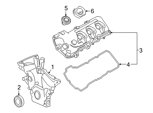 2019 Lincoln MKT Valve & Timing Covers Diagram