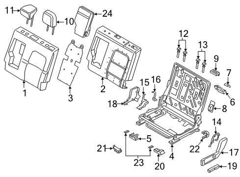 2022 Lincoln Corsair HEADREST - COVER AND PAD Diagram for MJ7Z-78611A08-CF