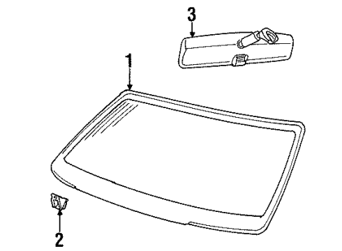 2000 Ford Crown Victoria Windshield Glass Diagram