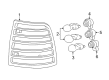 2005 Mercury Mountaineer Light Socket Diagram - XF2Z-13411-AA