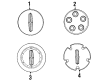 1998 Lincoln Continental Wheel Cover Diagram - F8OZ-1130-CA