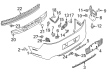 Ford Mustang Bumper Diagram - DR3Z-17K835-BAPTM