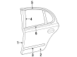 Lincoln Continental Door Moldings Diagram - 1F3Z-5425557-AAPTM