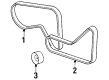 1986 Lincoln Continental V-Belt Diagram - E6AZ-8620-A