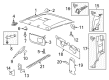 2012 Ford F-250 Super Duty Sun Visor Diagram - BC3Z-2504105-DB