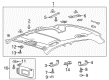 Lincoln Continental Sun Visor Diagram - GD9Z-5404105-AA