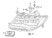 2018 Lincoln MKZ Headlight Diagram - JP5Z-13008-W