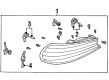 Ford Contour Headlight Diagram - XS2Z-13008-AA