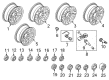 2017 Ford F-350 Super Duty Wheel Cover Diagram - HC3Z-1130-L