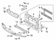 2018 Ford EcoSport Radiator Support Diagram - GN1Z-8A284-AK