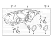 2023 Ford Transit-150 Headlight Bulb Diagram - LK3Z-13466-A