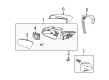 2010 Ford Mustang Car Mirror Diagram - AR3Z-17682-AA