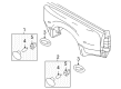 2008 Ford F-250 Super Duty Side Marker Light Diagram - 8C3Z-15442-B