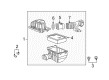 2004 Lincoln Aviator Air Filter Box Diagram - 2C5Z-9600-AB