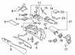 Lincoln Nautilus Center Console Base Diagram - JA1Z-58045A36-AA