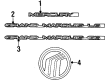 Mercury Marauder Emblem Diagram - F8MZ-5442528-AA