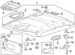 2023 Ford F-350 Super Duty Sun Visor Diagram - PC3Z-1004105-TB