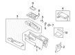 Ford Freestyle Center Console Base Diagram - 5F9Z-74045A36-BAA