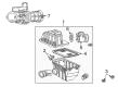 Ford Explorer Air Filter Box Diagram - 1L2Z-9600-BF