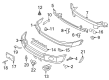 2010 Ford Expedition Bumper Diagram - 7L1Z-17D957-APTM