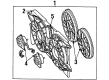 1995 Lincoln Continental Cooling Fan Assembly Diagram - YF3Z-8C607-AA