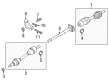 2016 Lincoln MKS Axle Shaft Diagram - DG1Z-3B437-F