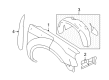 2005 Ford Freestyle Fender Diagram - 5F9Z-16005-AA