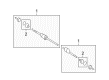 Ford Freestyle Axle Shaft Diagram - 5F9Z-3B436-BA