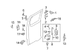 1992 Ford E-150 Econoline Door Latch Assembly Diagram - 8C2Z-15264A00-D