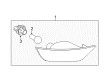 2018 Ford EcoSport Bumper Reflector Diagram - GN1Z-15501-A