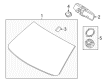 Ford Taurus Windshield Diagram - BG1Z-5403100-B