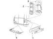 1988 Ford E-150 Econoline Club Wagon Side Marker Light Diagram - D3TZ-15A201-A