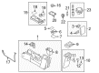 2011 Mercury Mariner Center Console Base Diagram - 8E6Z-78045A76-AA