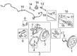 2010 Ford F-150 Brake Caliper Diagram - 6L3Z-2552-AC