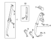 2023 Ford F-150 Seat Belt Diagram - ML3Z-16611B64-BC