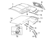 Ford Mustang Sun Visor Diagram - 3R3Z-7604104-BAA