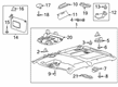 2019 Ford F-250 Super Duty Sun Visor Diagram - HC3Z-2504105-MA