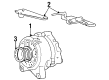 Ford Crown Victoria Alternator Bracket Diagram - 1W7Z-10153-DA