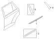 2007 Lincoln MKX Door Moldings Diagram - 7T4Z-78255A34-AA