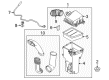 2019 Ford Fiesta Air Filter Box Diagram - D2BZ-9600-A