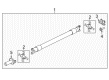 2024 Ford Expedition Driveshaft Yokes Diagram - JL1Z-4841-A