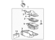 2002 Ford F-350 Super Duty Air Filter Box Diagram - 1C3Z-9600-AA