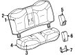 2001 Lincoln Town Car Seat Cushion Diagram - YW1Z-54600A88-BA